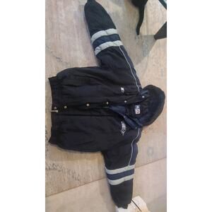 Vintage Starter Dallas Cowboys NFL Hooded Black Puffer Jacket Med 90s FOOTBALL